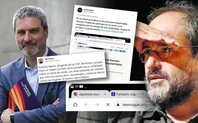 L’expresident de Societat Civil Catalana acusa Antonio Baños a Twitter de mirar pornografia No sabem si som davant un muntatge o si realment Baños ha relliscat greument i ha eliminat la piulada de la xarxa