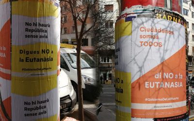 L’impulsor de Tabàrnia empra la República per a fer propaganda contra l’eutanàsia Jaume Vives promou la plataforma 'Vividores.org' amb lemes tramposos que omplen els carrers de Barcelona