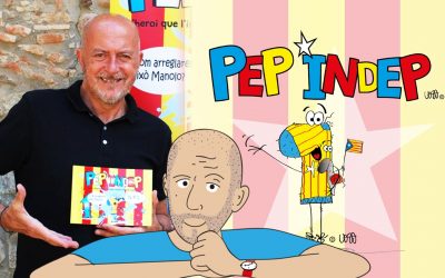 Pep Indep, “L’heroi que l’independentisme estava esperant” L'autor, Jorge Voss, va presentar ahir el còmic a la biblioteca Iu Bohigas de Salt