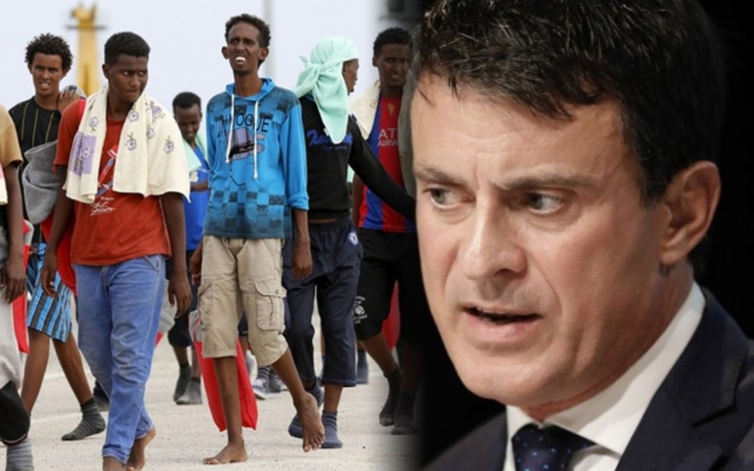 Manuel Valls-grup d'immigrants