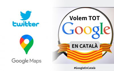 El compte @catalapps piularà a Twitter a favor d’un Google en català La idea és que Google Maps incorpori la llengua en la seva guia de veu